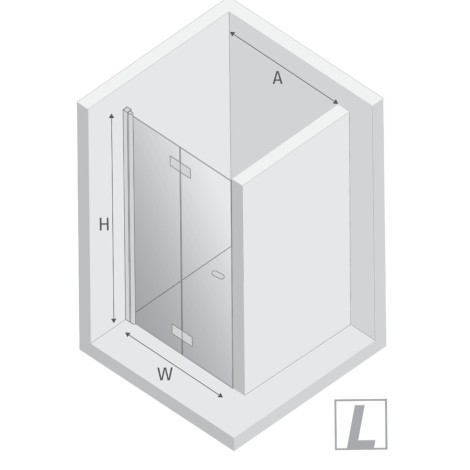 New Trendy New Soleo drzwi wnękowe 900x1950 mm gunmetal brushed