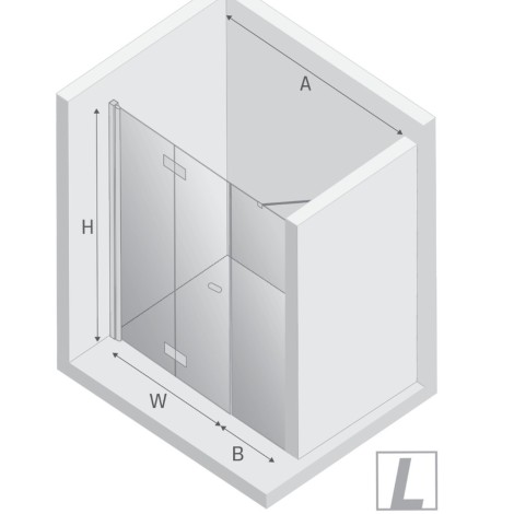 New Trendy New Soleo drzwi wnękowe 1000x1950 mm chrom