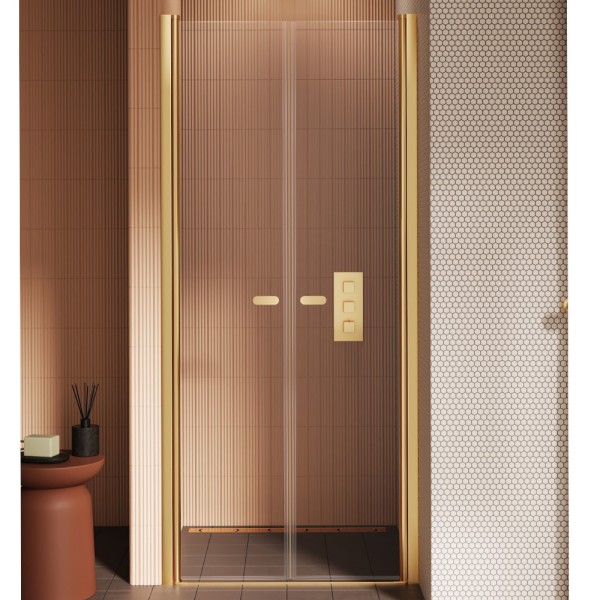 New Trendy New Soleo drzwi wnękowe U 1200x1950 mm gold brushed