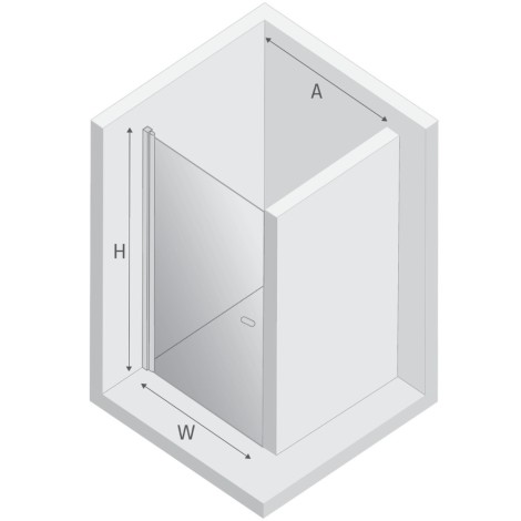 New Trendy New Soleo drzwi wnękowa 700x1950 mm chrom
