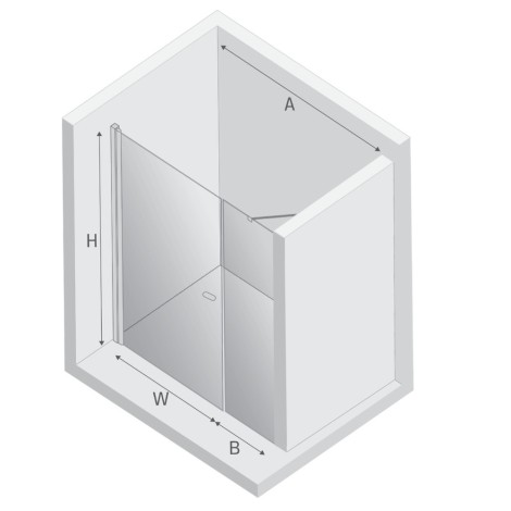 New Trendy New Soleo drzwi wnękowe U 1000x1950 mm gunmetal brushed