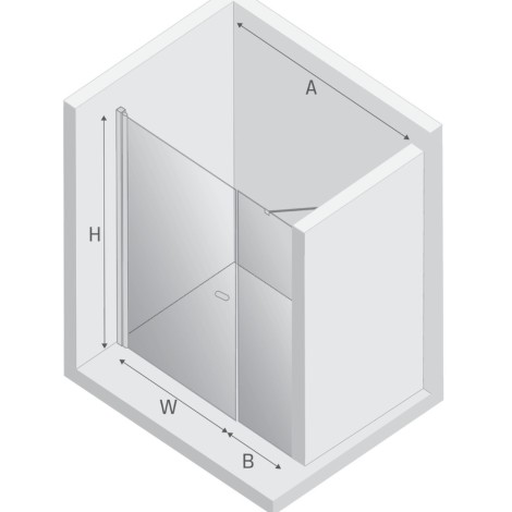 New Trendy New Soleo drzwi wnękowe U 1400x1950 mm gunmetal brushed