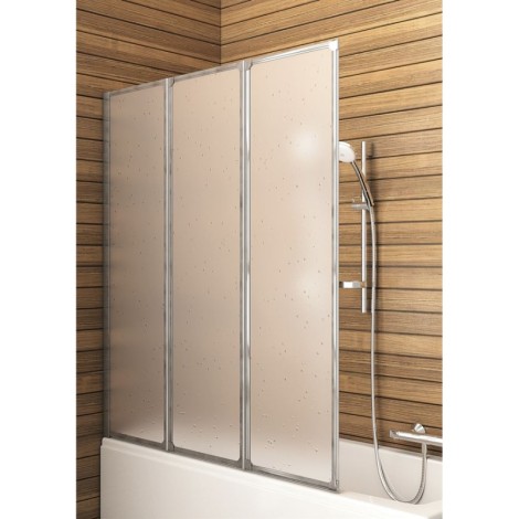 Kfa Standard parawan nawannowy składany 3-elementowy 120 cm chrom mat