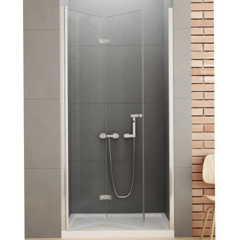 New Trendy New Soleo drzwi wnękowe składane pojedyncze lewe 70 cm chrom