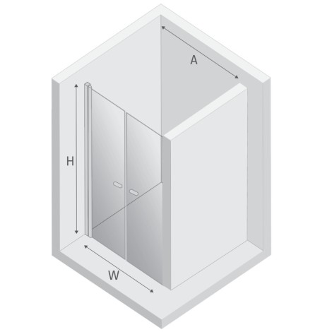 New Trendy New Soleo drzwi wnękowe 1200x1950 mm chrom