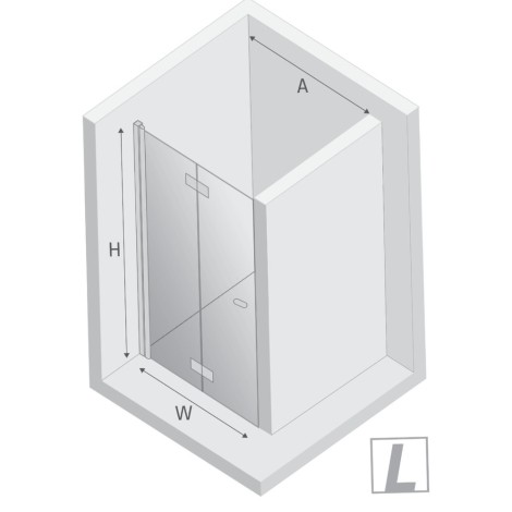 New Trendy New Soleo drzwi wnękowe 700x1950 mm chrom
