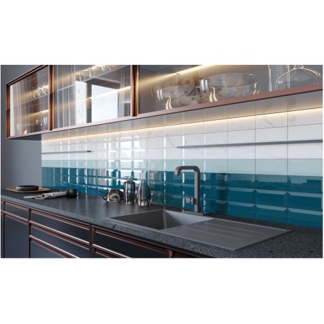 Golden Tile Metrotiles biały połysk płytka ścienna 10x20cm