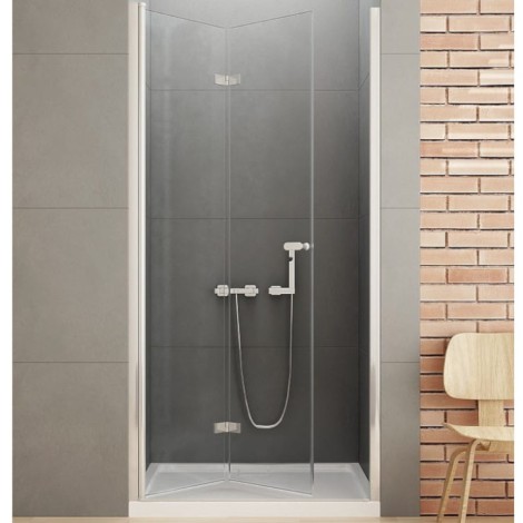 New Trendy New Soleo drzwi wnękowe składane pojedyncze lewe 120 cm chrom