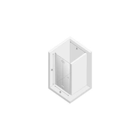 New Trendy New Soleo drzwi wnękowe lewe chrom 120x195