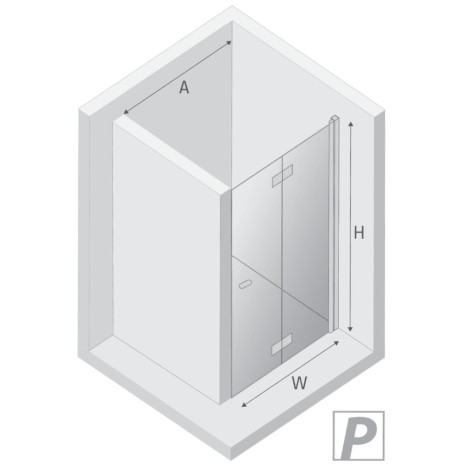 New Trendy New Soleo drzwi wnękowe 1200x1950 mm chrom