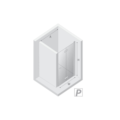 New Trendy drzwi wnękowe New Soleo Black pojedyncze składane 120x195 prawe