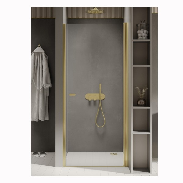 New Trendy New Soleo drzwi wnękowe wahadłowe pojedyncze 80 cm light gold