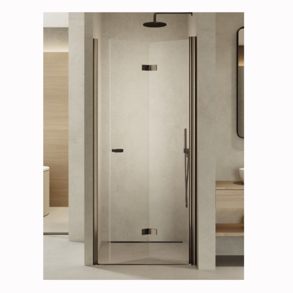 New Trendy New Soleo drzwi wnękowe składane pojedyncze lewe 100 cm gunmetal