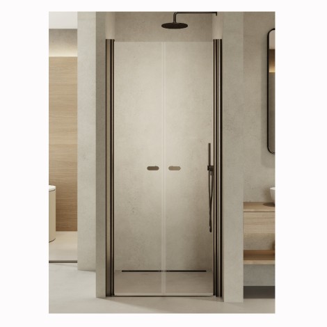 New trendy New Soleo drzwi wnękwe wahadłowe podwójne 130 cm gunmetal