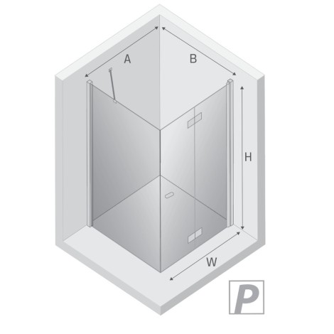 New Trendy New Soleo kabina prostokątna 900x1100x1950 mm chrom