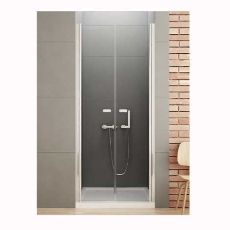 New Trendy New Soleo drzwi wnękowe wahadłowe podwójne 130 cm chrom
