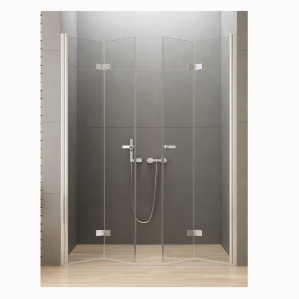 New Trendy New Soleo drzwi wnękowe składane podwójne 130 cm chrom