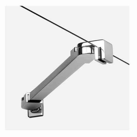 New Trendy New Soleo drzwi wnękowe wahadłowe pojedyncze 110 cm z dodatkową ścianką chrom