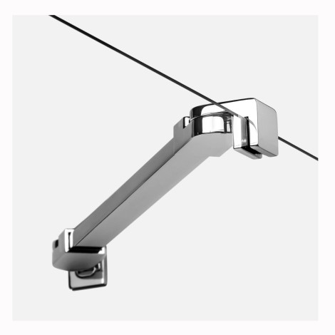 New Trendy New Soleo drzwi wnękowe składane prawe 140 cm z dodatkową ścianką chrom
