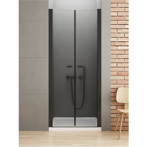 New Trendy New Soleo Black drzwi wnękowe podwójne wahadłowe 150cm