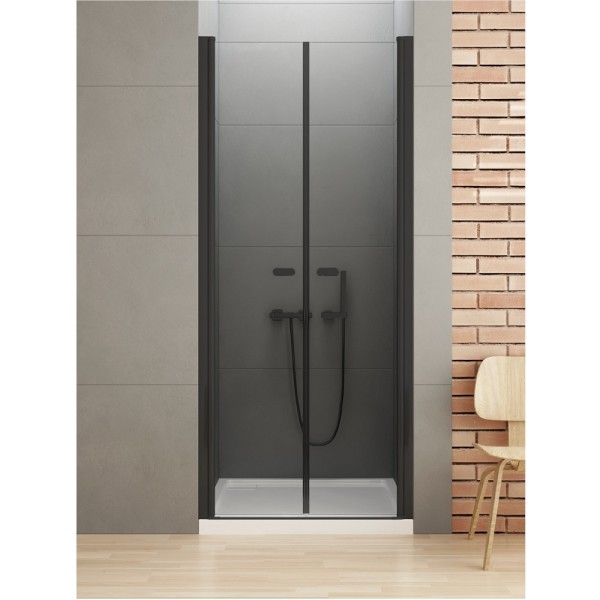 New Trendy New Soleo Black drzwi wnękowe podwójne wahadłowe 150cm