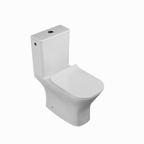 Invena Nyks kompakt bezkołnierzowy z podłączeniem bocznym + deska wolnoopadająca.