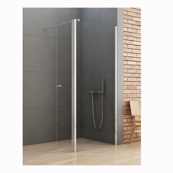 New Treny New Soleo kabina prysznicowa walk-in z dodatkową ścianką 50 cm chrom