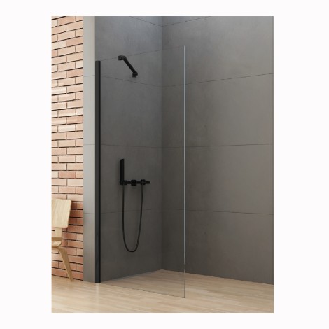 New Trendy New Soleo Black kabina prysznicowa walk-in 100 cm czarna