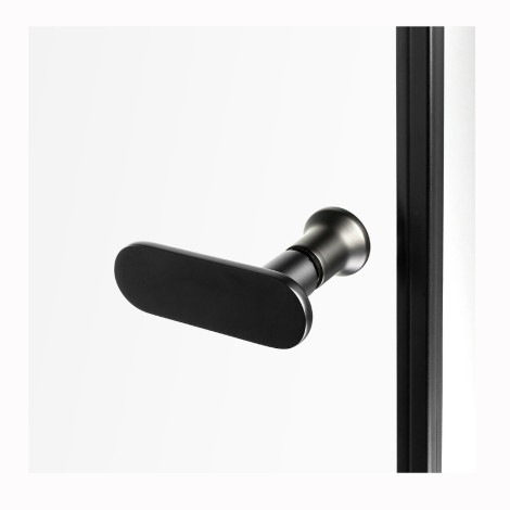 New Trendy New Soloe Black kabina prysznicowa walk-in z dodatkową ścianką 80 cm czarna