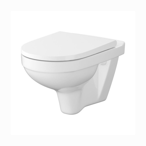 Cersanit Zip miska zawieszana simple on z deska wolnoopadającą.