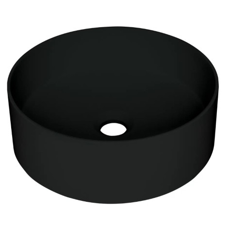 Deante Silia umywalka granitowa nablatowa okrągła 36cm nero