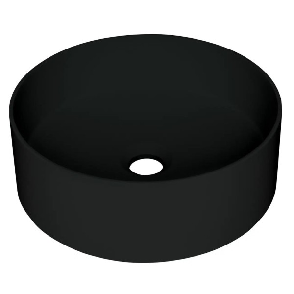 Deante Silia umywalka granitowa nablatowa okrągła 36cm nero