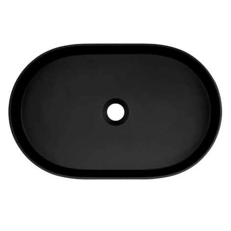 Deante Silia umywalka granitowa nablatowa owalna 55x35 nero