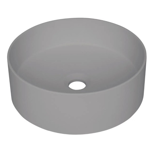 Deante Silia umywalka granitowa nablatowa 36cm szary metalik
