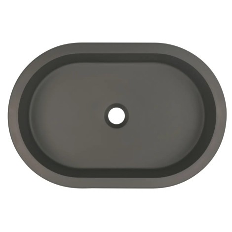Deante Silia umywalka granitowa podblatowa/wpuszczana 59x39cm antracyt metalik