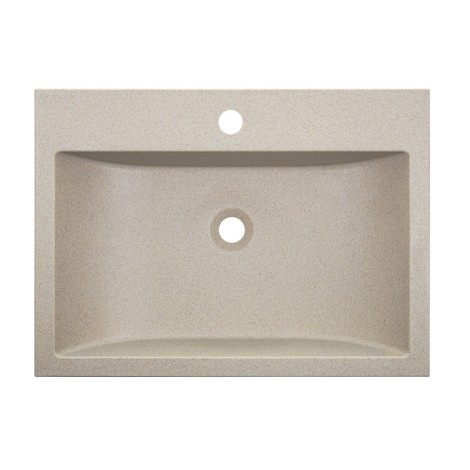 Laveo Albano umywalka meblowa granitowa beż 44x60x11 cm 