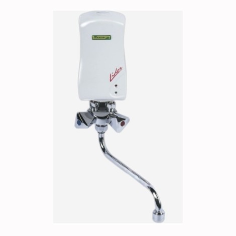 Elektromet LIDER 4,5 kW przepływowy ogrzewacz wody z baterią i wylewką 150 mm chrom