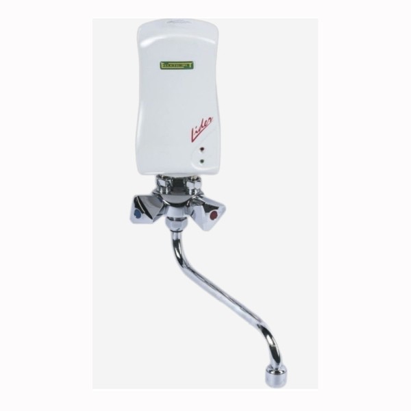 Elektromet LIDER 4,5 kW przepływowy ogrzewcz wody z baterią i wylewką 150 mm chrom