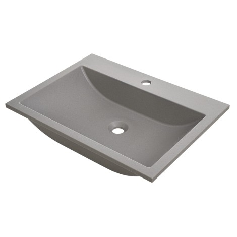 Laveo Albano umywalka meblowa granitowa szary 44x60x11 cm