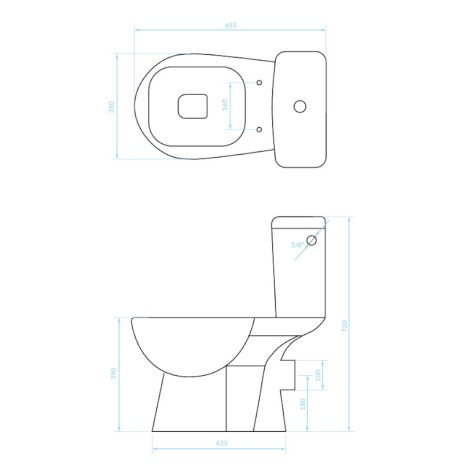Laveo Lario kompakt WC z deską wolnoopadajacą