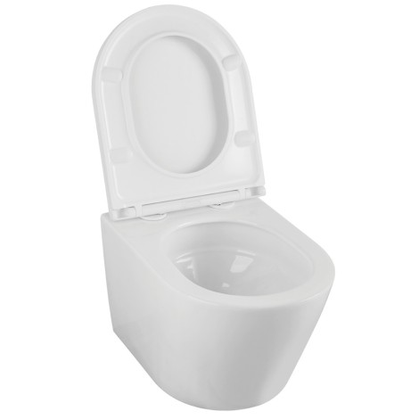 Laveo Nida CycleOn miska WC wisząca ze spłukiwaniem wirowym i deską wolnoopadającą