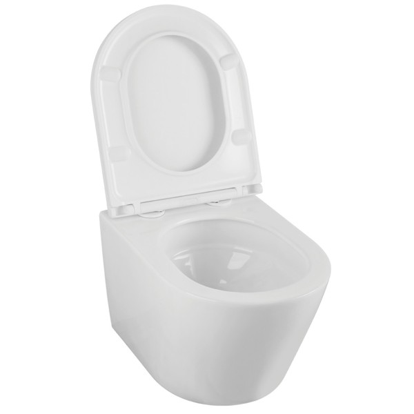 Laveo Nida CycleOn miska WC wisząca ze spłukiwaniem wirowym i deską wolnoopadającą