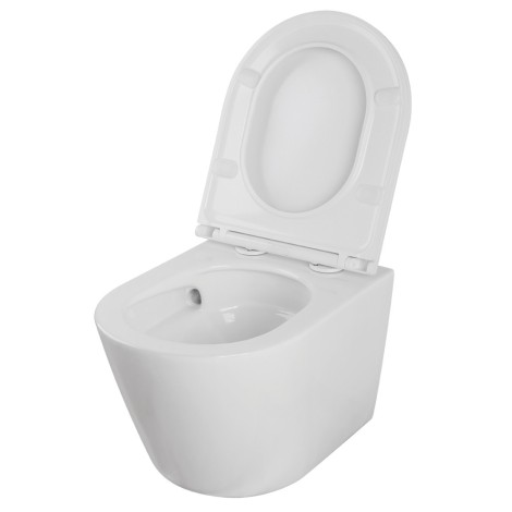 Laveo Nida CycleOn miska WC wisząca ze spłukiwaniem wirowym i deską wolnoopadającą