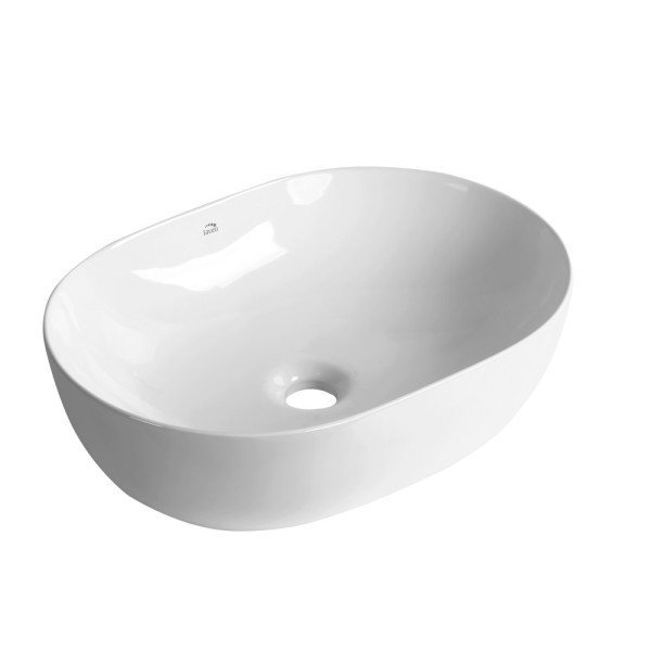 Laveo Lomami umywalka nablatowa ceramiczna 48,5x35 cm biała
