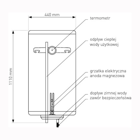Galmet Fox ogrzewacz wody 120l wiszący