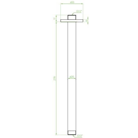 Laveo Rondo wylewka sufitowa  deszczowni 284 mm czarna