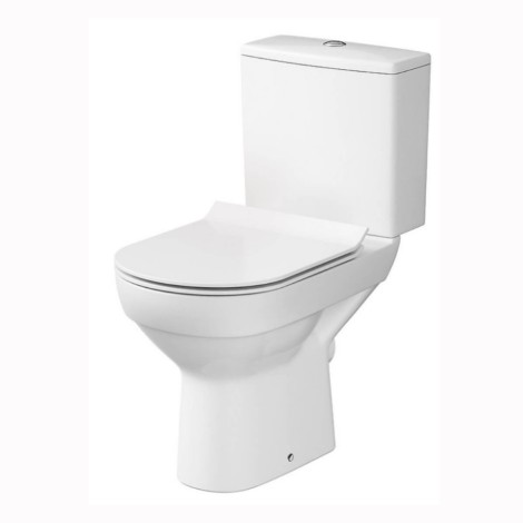 Cersanit City WC kompakt z deską slim duroplastową, wolnoopadającą i antybakteryjną biały