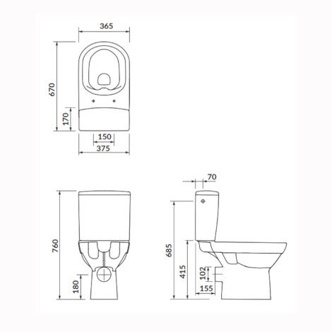 Cersanit City WC kompakt z deską slim duroplastową, wolnoopadającą i antybakteryjną biały
