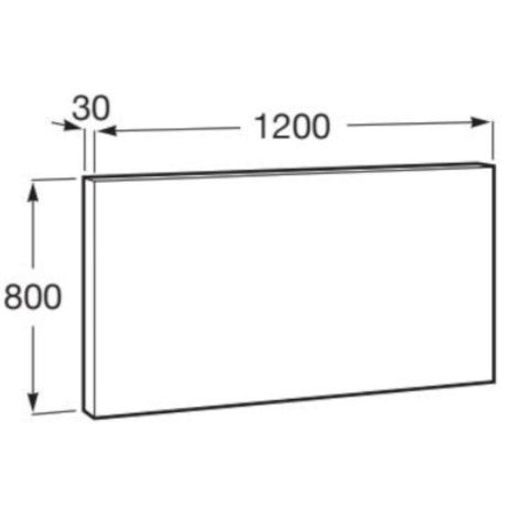 Roca lustro Luna z oświetleniem oobwodowym LED 120 x 80 cm