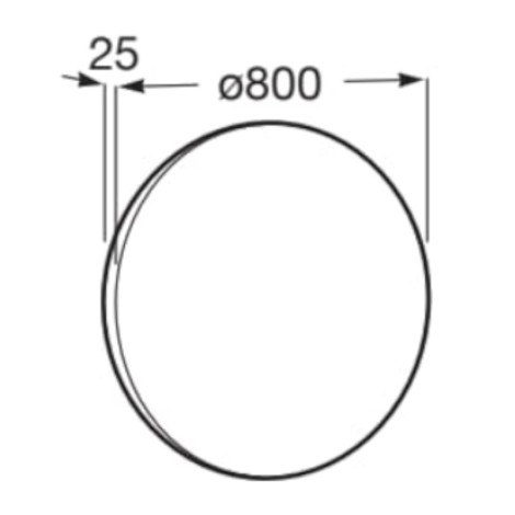 Roca lustro Luna z oświetleniem obwodowym LED 80 cm
